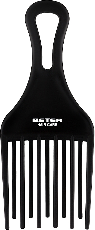 Curly Hair Comb, black, 17 cm - Beter Beauty Care — photo N1