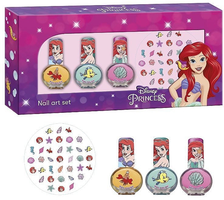 Children's Nail Polish Set 'Ariel' - Lorenay Disney Ariel Nail Polish Set Kids — photo N2