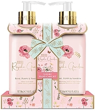 Fragrances, Perfumes, Cosmetics Set - Baylis & Harding Royale Garden Rose, Poppy & Vanilla Luxury Hand Care Gift Set (h/soap/300ml + b/h/lot/300ml)