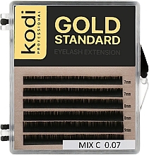 Gold Standard C 0.07 False Eyelashes (6 rows: 7/9) - Kodi Professional — photo N1