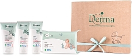 Fragrances, Perfumes, Cosmetics Set - Derma Eco Baby (cr/100ml + cr/100ml + shm/150ml + wipe/64)