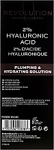 Plumping & Hydrating Serum - Makeup Revolution Skincare Plumping & Hydrating Serum 2% Hyaluronic Acid  — photo N3