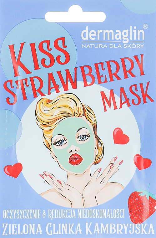 Strawberry Kiss Face Mask - Dermaglin Kiss Strawberry Mask — photo N1