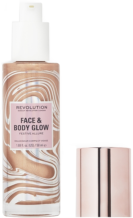 Face & Body Highlighter - Makeup Revolution Festive Allure Face & Body Glow — photo N2