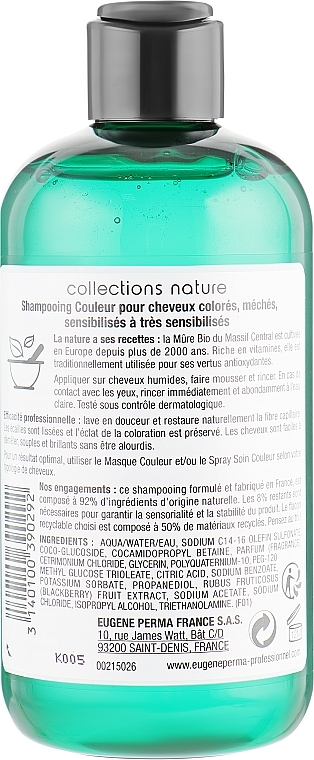 Revitalizing Shampoo for Colored Hair - Eugene Perma Collections Nature Shampooing Couleur — photo N2