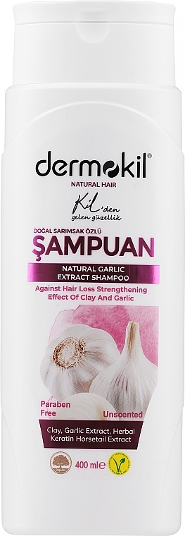 Vegan Shampoo with Garlic Extract - Dermokil Vegan Herbal Shampoo With Garlic Extract — photo N1