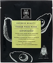 Fragrances, Perfumes, Cosmetics Moisturizing & Soothing Sheet Mask - Apivita Express Beauty Tissue Face Mask Avocado