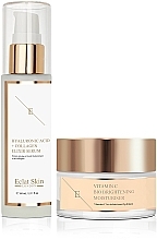 Fragrances, Perfumes, Cosmetics Set - Eclat Skin London Hyaluronic + Collagen + Vitamin C Bio Giftset (ser/60ml + cr/50ml)