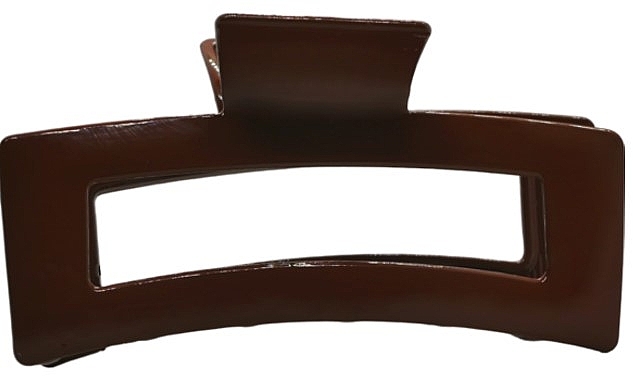 Hair Clip, curved rectangle, brown - Lolita Accessories — photo N1