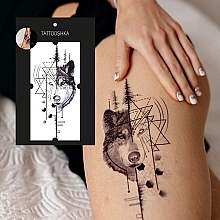 Temporary Tattoo 'Geometric Wolf' - Tattooshka — photo N28