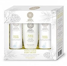 Fragrances, Perfumes, Cosmetics Set - Natura Siberica White Cedar Hair Care Kit (shm/250ml + balm/250ml + mask/200ml)