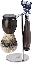 Fragrances, Perfumes, Cosmetics Shaving Set - Acca Kappa Shaving Set With Stand Ebony Wood