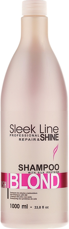 Hair Shampoo - Stapiz Sleek Line Blush Blond Shampoo — photo N3