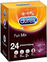 Condoms, 24 pcs - Durex Fun Mix — photo N1