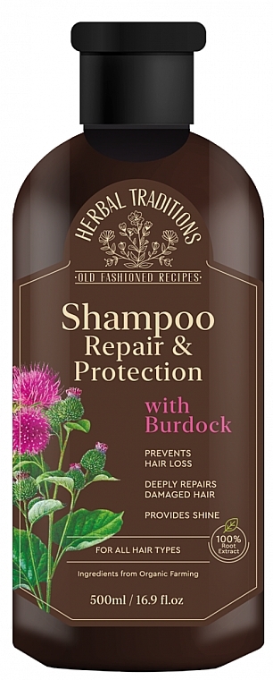 Burdock Shampoo - Herbal Traditions Shampoo Repair & Protection With Burdock — photo N11