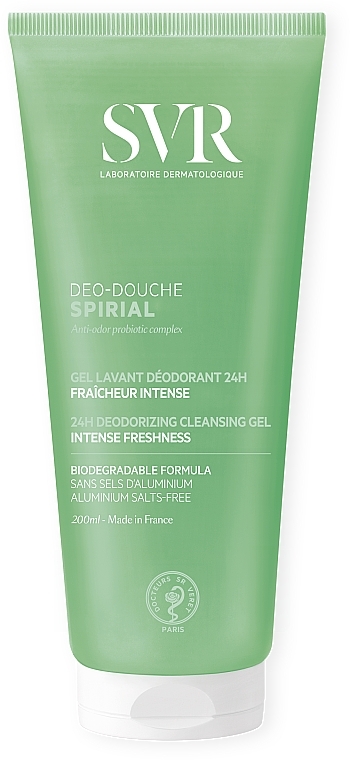 Deodorizing Shower Face & Hair Gel - SVR Spirial Deo-Douche Deodorizing Cleansing Gel — photo N1