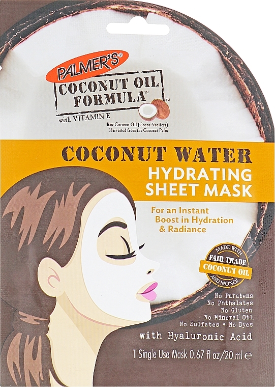 Moisturizing Sheet Mask - Palmer's Coconut Oil Formula Coconut Water Hydrating Sheet Mask — photo N1
