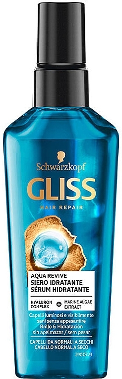 Hair Serum - Schwarzkopf Gliss Aqua Revive Moisturizing Serum — photo N1