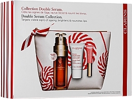 Fragrances, Perfumes, Cosmetics Set - Clarins Double Serum Collection (serum/50ml + balm/15ml + lip/gloss/5ml + bag)