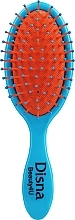 Oval Hair Brush with Nylon Bristles & Pins, 18 cm, turquoise - Disna Beauty4U — photo N2