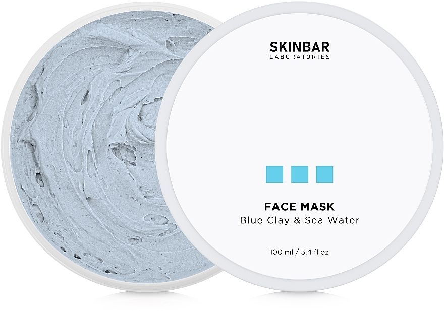 Blue Clay & Sea Water Calming Mask - SKINBAR Blue Clay & Sea Water Face Mask — photo N2