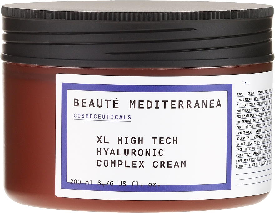 Hyaluronic Acid Face Cream - Beaute Mediterranea High Tech Hyaluronic Complex Cream — photo N2