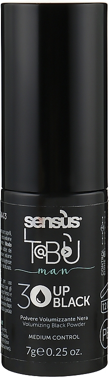Black Volumizing Hair Powder - Sensus Tabu Up 30 Black — photo N1