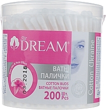 Fragrances, Perfumes, Cosmetics Cotton Buds in Round Plastic Jar, 200 pcs - Air Dream