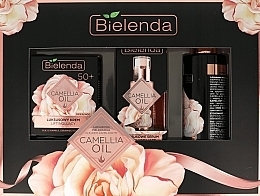 Fragrances, Perfumes, Cosmetics Set - Bielenda Camellia Oil 50+ (cr/50ml + serum/30ml+milk/200ml)