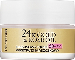 Luxury Intensive Anti-Wrinkle Face Cream - Perfecta 24k Gold & Rose Oil Anti-Wrinkle Cream 50+ — photo N2