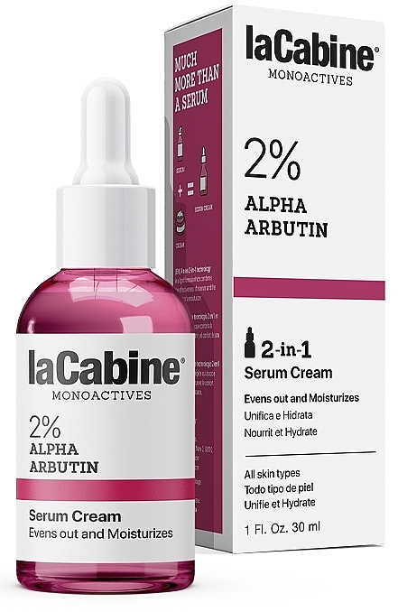 Face Serum Cream - La Cabine Monoactive 2% Alpha Arbutin Serum Cream  — photo N2
