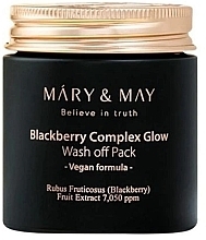 Fragrances, Perfumes, Cosmetics Antioxidant Clay Face Mask with Blackberries - Mary & May Blackberry Complex Glow Wash Off Mask