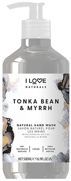 Moisturizing Liquid Hand Soap "Tonka Bean & Myrrh" - I Love Naturals Tonka Bean & Myrrh Hand Wash — photo N1