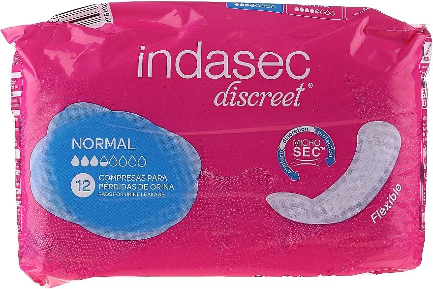 Sanitary Napkins, 12 pcs - Indasec Dermoprotect Normal — photo N1