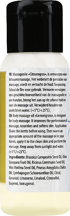 Lemongrass Body Massage Oil - Verana Body Massage Oil — photo N2