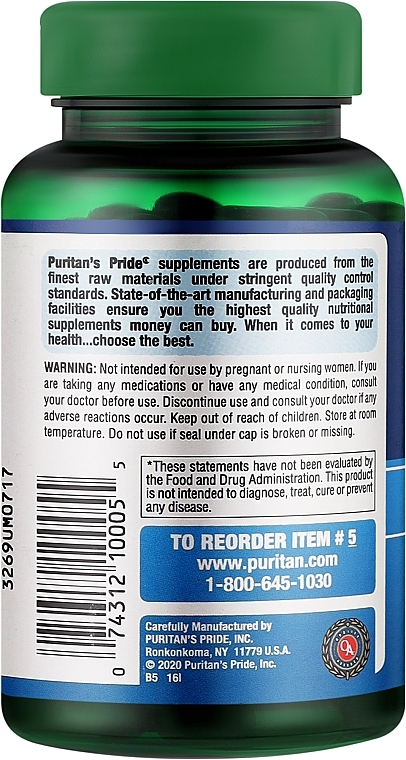 Supplement 'Soy Isoflavones', 750 mg - Puritan's Pride Non-GMO Soy Isoflavones 750 mg — photo N2