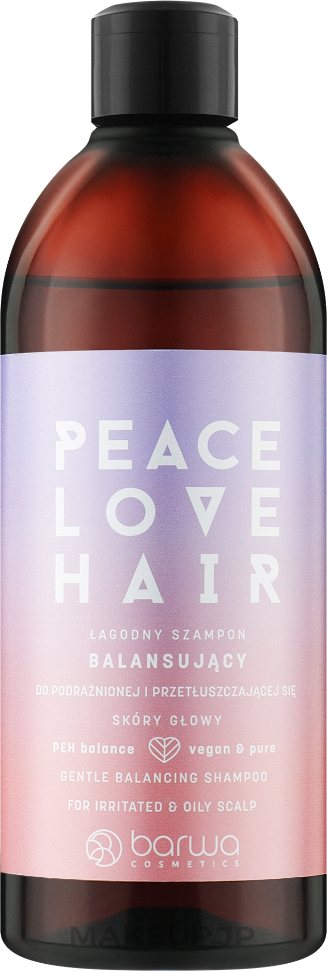 Mild Balancing Shampoo for Irritated & Oily Scalp - Barwa Peace Love Hair — photo 480 ml