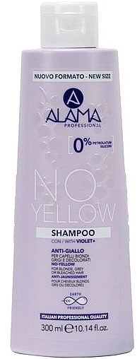 Toning Shampoo for Blonde & Colored Hair - Alama No Yellow Shampoo — photo N1