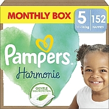 Harmonie diapers, size 5, 11-16 kg, 152 pcs. - Pampers — photo N1