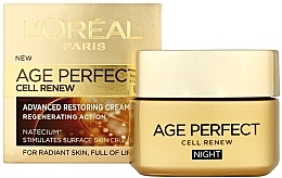 Fragrances, Perfumes, Cosmetics Restoring Night Cream - L'Oreal Paris Age Perfect Cell Renew Night Cream
