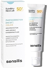 Hydrating Tinted Sunscreen Fluid - Sensilis Photocorrection (HA 50+) Color Hidrating Fluid — photo N1