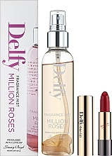 Fragrances, Perfumes, Cosmetics Delfy Million Roses - Set (b/spray/150ml + lipstick/4g)