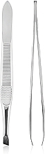 Fragrances, Perfumes, Cosmetics Beveled Eyebrow Tweezers, 499374, silver - Inter-Vion