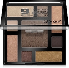 Fragrances, Perfumes, Cosmetics Eye & Face Makeup Palette - DoDo Girl 9 Eyeshadow & Highlighter & Contour