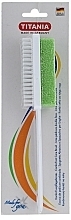 Combination Pedicure Pumice Brush, 7066, long handle, light green - Titania — photo N1