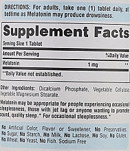 Melatonin Dietary Supplement, 1 mg - Puritan's Pride Melatonin — photo N4