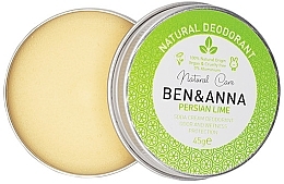 Fragrances, Perfumes, Cosmetics Natural Creamy Deodorant - Ben & Anna Persian Lime Soda Cream Deodorant