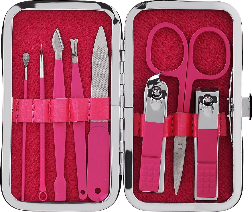 Manicure Set, 8 tools, pink - Rolling Hills Manicure Set — photo N3