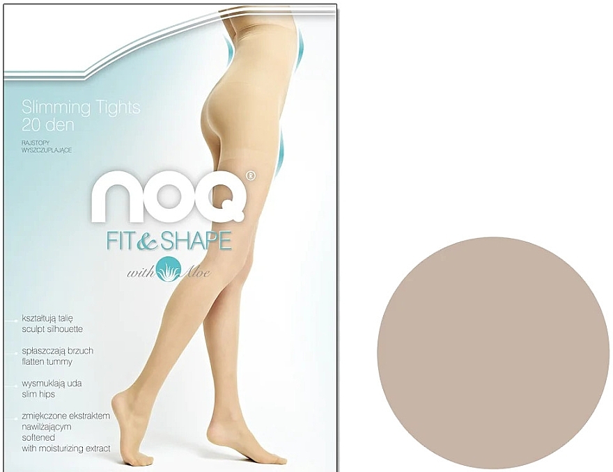 Women Slimming Tights 'Susanne', 20 Den, camel - Knittex — photo N1