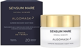 Fragrances, Perfumes, Cosmetics Hydro-Stabilizing & Regenerating Night Mask - Sensum Mare Algomask Supreme Recovery Night Mask